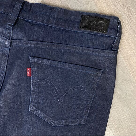 Levi’s Mid Rise Bootcut Skinny Jeans Oil Rubbed Blue 16M 33x32 - Picture 6 of 14